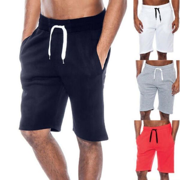 

men's shorts cotton casual men sport pants short gym pantalones cortos hombre slack jogging sweatpant jogger homme1, White;black