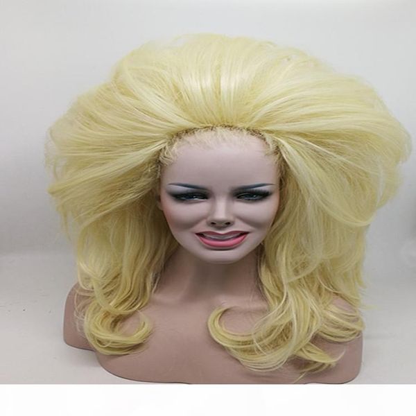 

eva1 2018 new 20 inch sun goddess golden synthetic fiber big wave fluffy long wig, Black