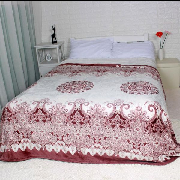 

winter blanket on the bed red flower soft thick king queen size flannel fleece blankets throw for the couch sofa bed sheet