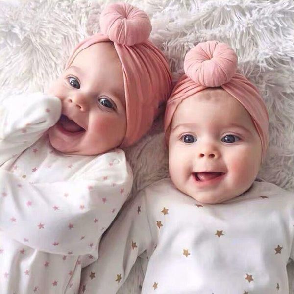 

new baby girl solid colored donut hats bebes newborn head turban hood knotted cap hat cotton soft head hoop infant beanie1, Yellow