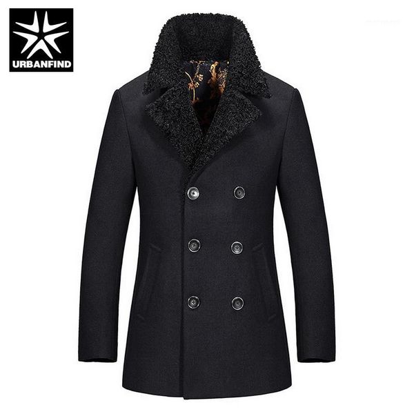 Herren-Trenchcoats im Großhandel – URBANFIND Zweireiher, schmal, für Herren, Größe M-3XL, modisch, mit Umlegekragen, Oberbekleidung, Schwarz/Weinrot, Winter Co