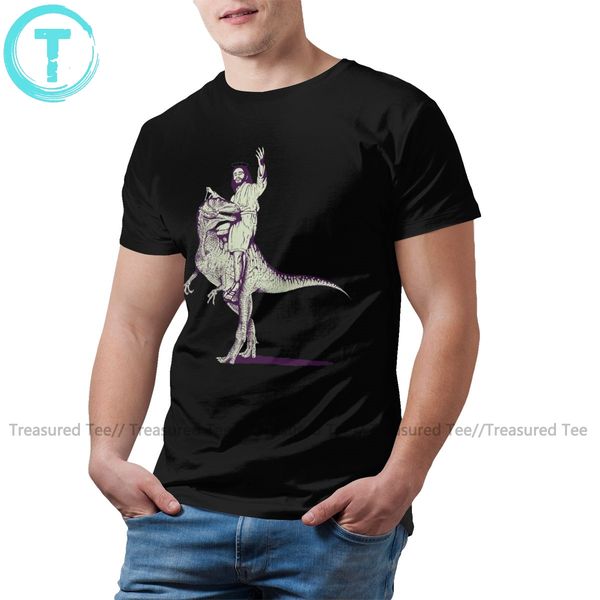 

lizard t shirt jesus riding dinosaur t-shirt short-sleeve mens tee shirt big 100 funny print tshirt sport hooded sweatshirt hoodie