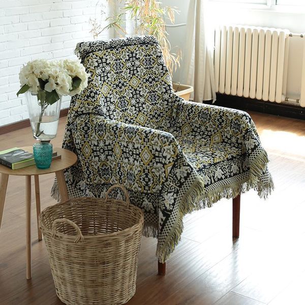 

blankets bohemian cotton throw blanket sofa tv thread decorative slipcover on sofa/bed/plane travel plaids 1