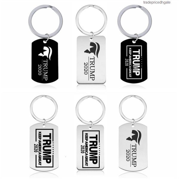 

keep 2020 tag pendant trump great america stainless steel keychain key ring fans souvenirs new style pretty fashion gift