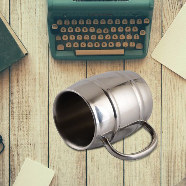 

220ml double walls mugs stainless steel mug outdoor camping portable tea coffee beer cup with handle