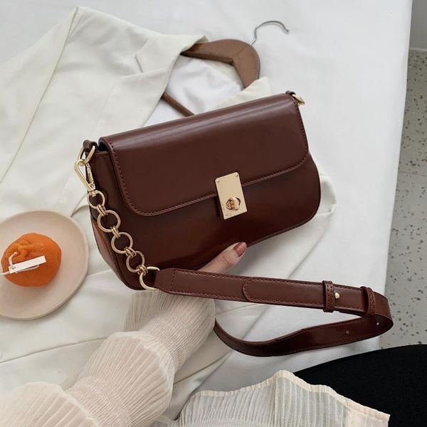 

pu leather women's shoulder bag retro designer handbag small square crossbody bag
