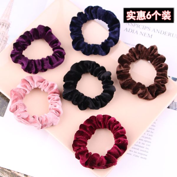 

flannel large intestine loop ins leather band rope korean style hair ornament thick headband