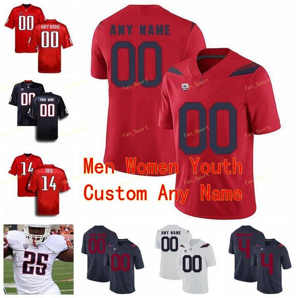 

custom arizona wildcats college football jersey 81 bryce wolma 86 stanley berryhill iii9 dane cruikshank tony ellison men women youth stitch, Black