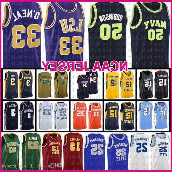 

anfernee 25 hardawaymemphis state college mens lsutigercollegeshaquille32o'nea basketball jersey david 50 robinson ja 12 morant mu