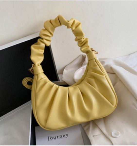 

women retro shoulder bag elegant cloud hobo solid messenger handbag with ruched design for party wedding dating