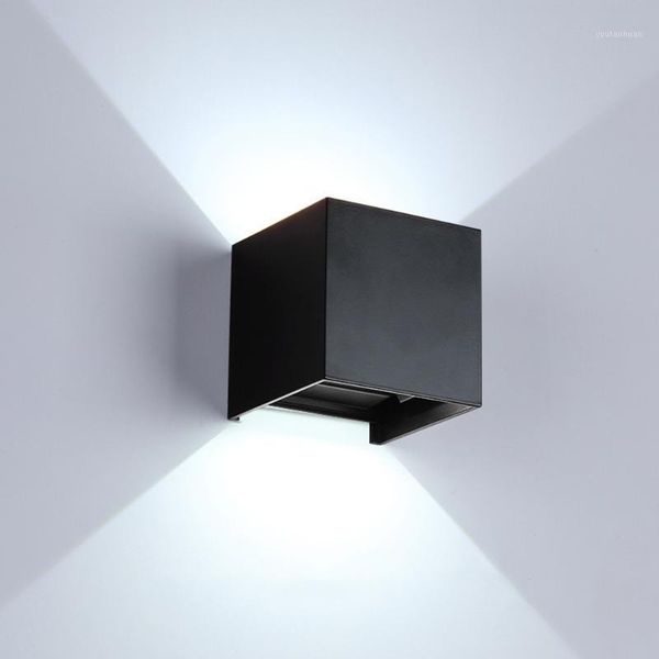 

12w led wall lamp ip65 waterproof indoor outdoor aluminum wall light surface mounted cube sconce led garden porch light1