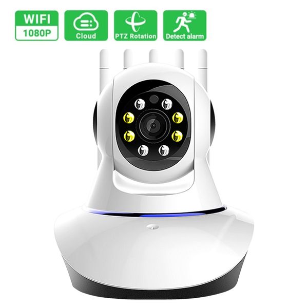 

1080p five antenna wireless smart ip camera indoor cctv security surveillance two way speak audio ir night vision network