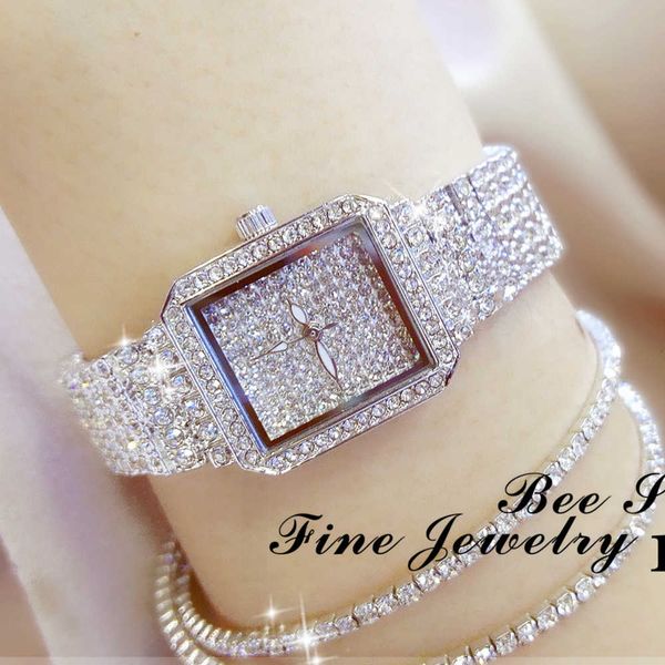 

2021 new ladies crystal watch women rhinestone watches lady diamond stone dress watch stainless steel bracelet wristwatch cx200723, Slivery;brown