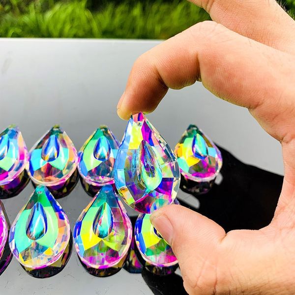 

ab color hanging crystals prism pendants suncatcher for windows decoration chandelier parts accessories diy home wedding decor h jlldxp