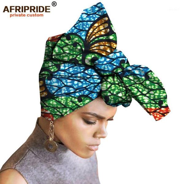 

ethnic clothing 2021 african head scarf print cotton traditional bazin rich headweara6s051, Red
