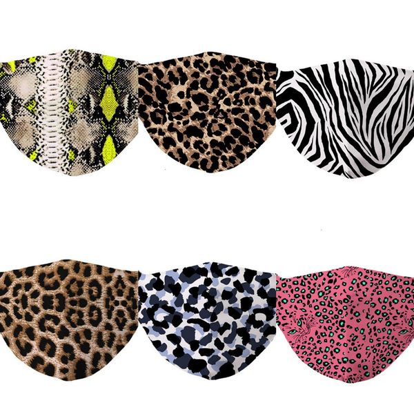 

designer leopard mask 3d face mask printed anti-smog pm2.5 mask dust-proof breathable washable face masks ing