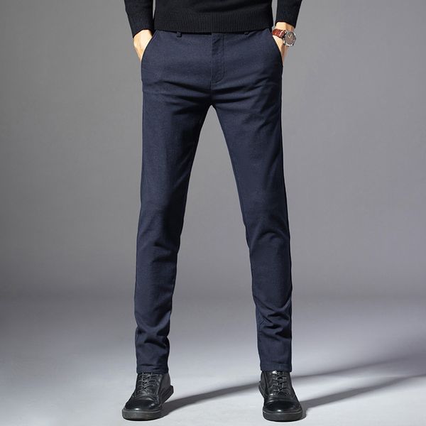 

new winter autumn men's cotton casual long pants mens pants 201125, Black