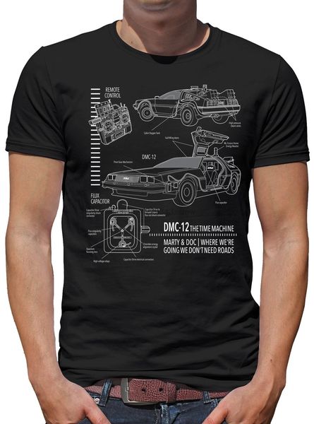 

summer style dmc-12 car t-shirt herren tee shirt sport hooded sweatshirt hoodie