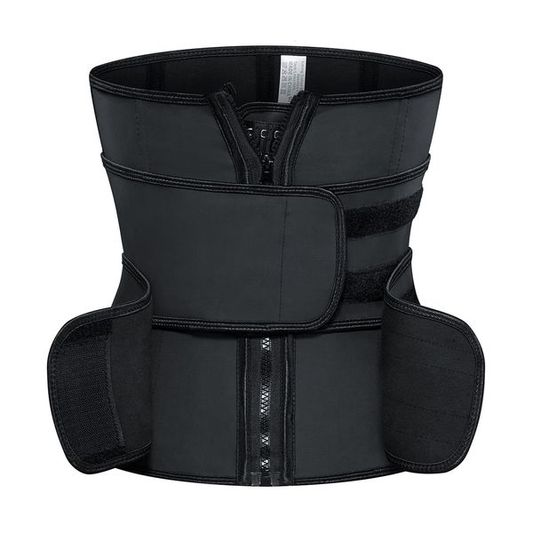

2021 new shapers latex fitness exercise strengthening postpartum belly band strong european and american plus size corset zorf, Black;brown
