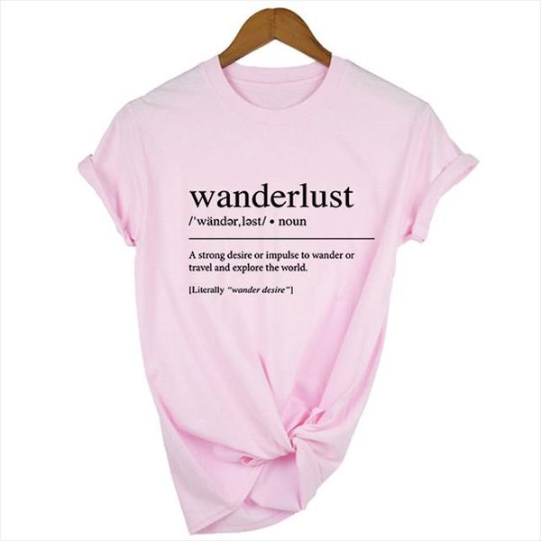 

wanderlust definition t shirt travel shirt tumblr clothing road trip t aesthetic clothing womens graphic tee slogan tee, White