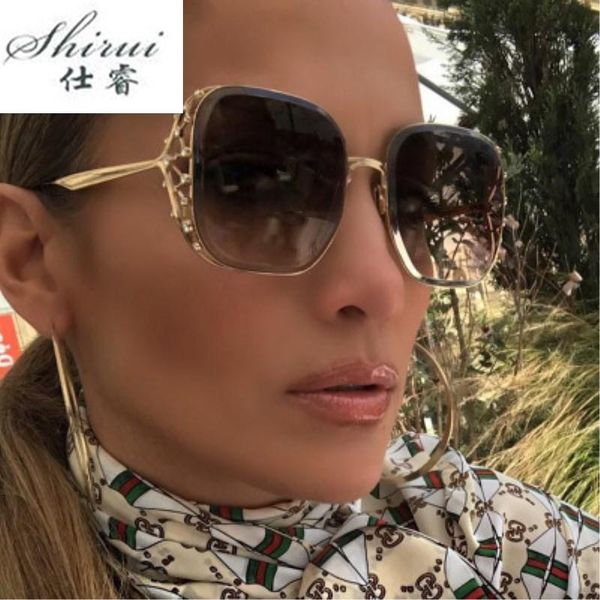 

sunglasses steampunk square women designer diamond crystal sun glasses female oversized gradient uv goggle box, White;black