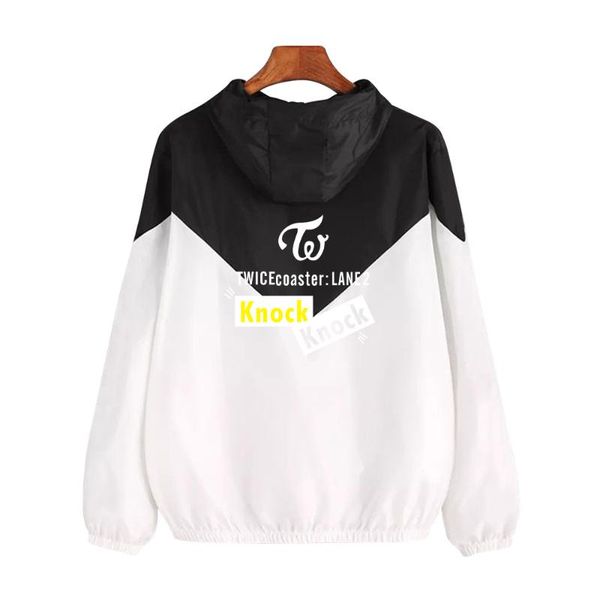 

twice stitching color fashion printed jackets women/men trendy long sleeve trend jacket streetwear clothes, Black;brown