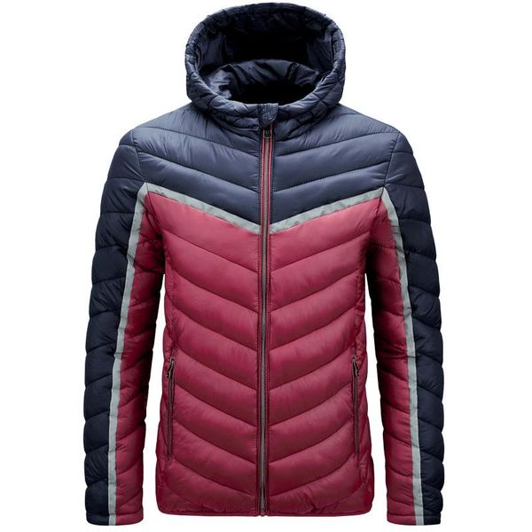 

men's down & parkas winter jacket men 2021 fashion hooded male parka mens solid thick jackets and coats man hoodies outwear, Black