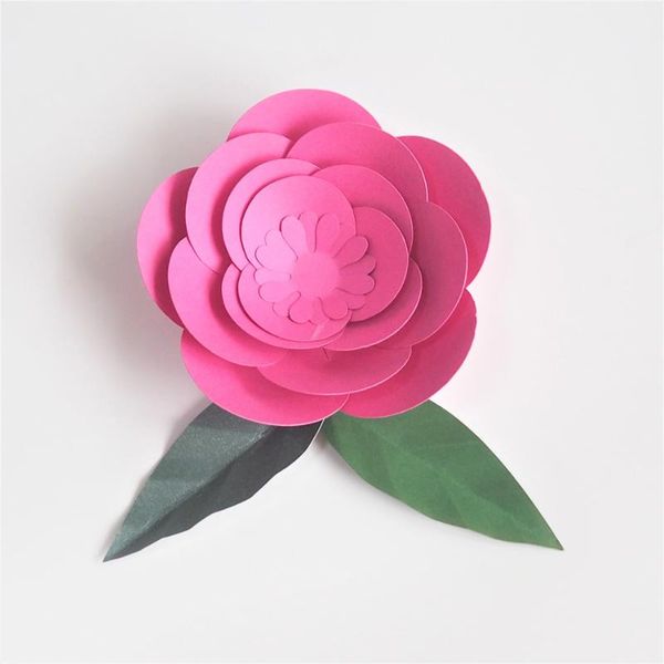 

decorative flowers & wreaths artificial 10cm + leaves fleurs artificielles backdrop diy giant paper wedding party decor baby shower