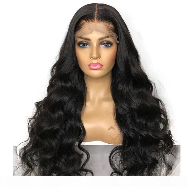 

объемная волна поддельный скальп парик невидимые сучки lacefront glueless virgin бразильский волнистые поддельный скальп фронтальная 13x6 фр, Black;brown