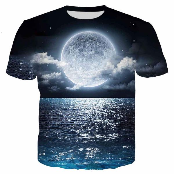 

new cool stary night sky galaxy 3d print shirts funny hippie plus size men clothing