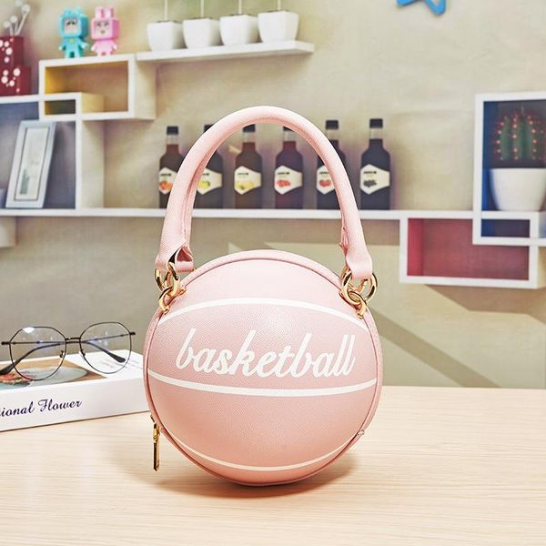 

малый личность баскетбол мешок руки мода сумки женщин творческое письмо плеча сумка женщины мини круглый tote