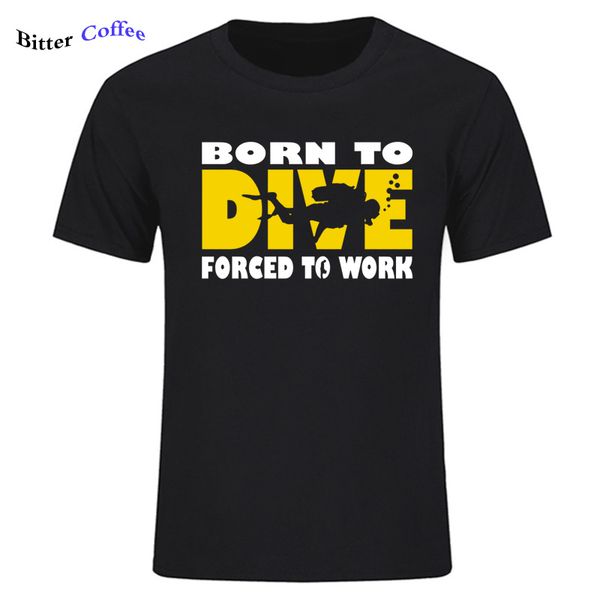 

sport new men's born to dive t shirt summer cotton o-neck short sleeve loose fit men's t-shirt