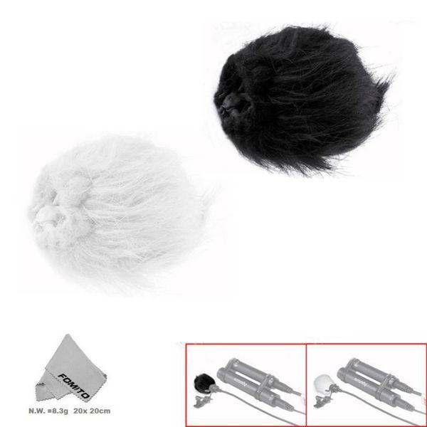 

fomito en-10 microphone mic windscreen wind muff for aputure a.lav a.lav ez microphone-black and white kits1