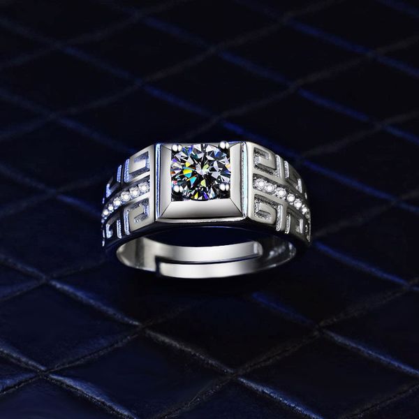 

new men's and women's opening pure silver couple ring