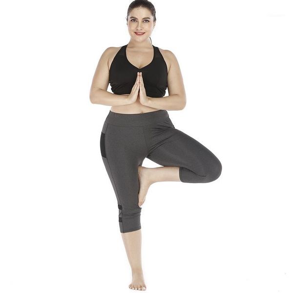 

yoga outfits women's sweatpants large size pants sports women tights plus fitness leggings movement wear gym 5xl yj1351, White;red