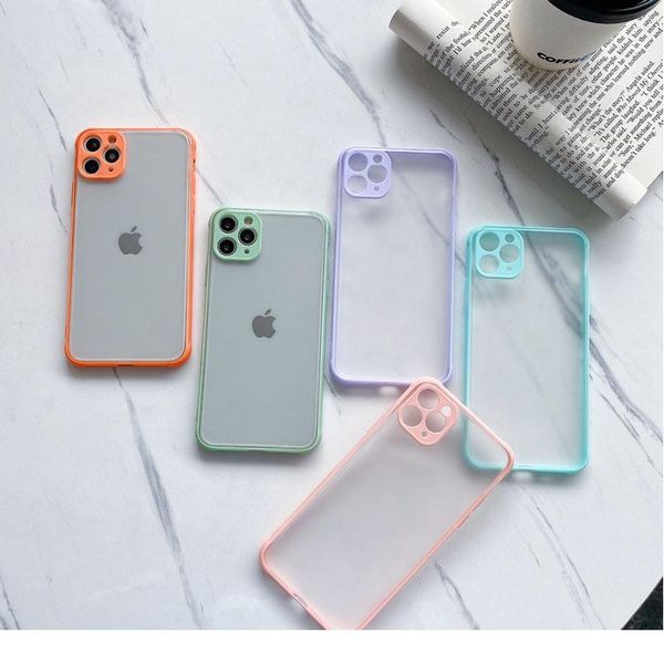 

shockproof sile phone case for iphone se2 xr xs max 7 8 6s plus x matte soft frame hard pc c jllyka
