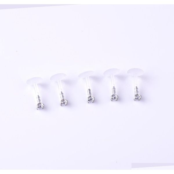 

hollow acrylic labert bar lip tongue ring transparent body piercing jewelry no sqcwlr new_dhbest, Black