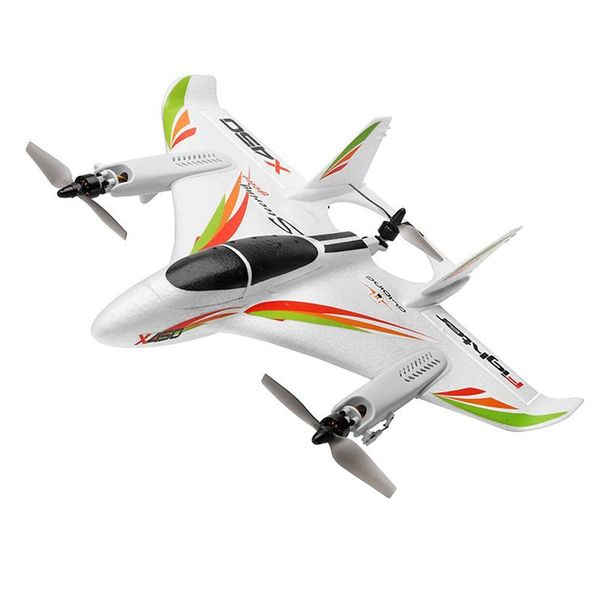 

wltoys xk x450 rc airplane 2.4g 6ch 3d/6g brushless motor vertical take-off led light rc glider fixed wing plane aircraft rtf