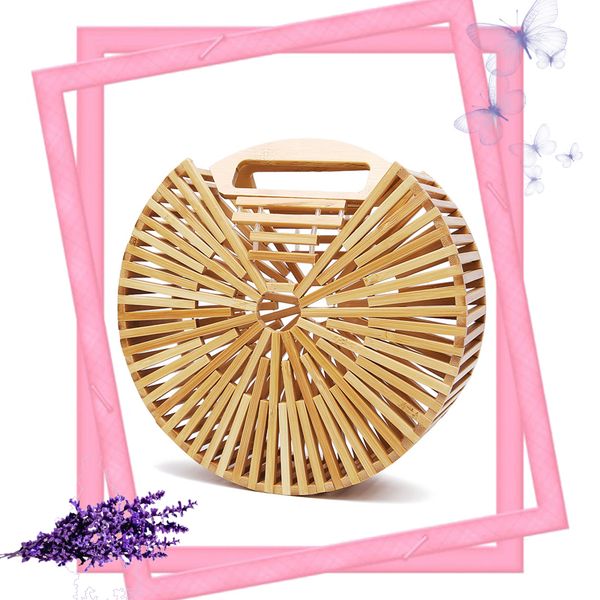 

2020 summer beach bamboo handmade bohemia wood fashion handbag set c0121