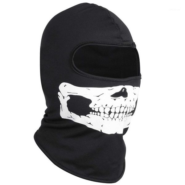 

skull balaclava for skiing motorbike sports costumes1, Black