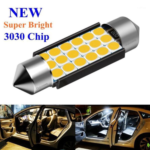 

festoon 31mm 36mm 39mm 41mm c5w c10w c3w super bright 3030 led bulb car dome light canbus auto interior reading lamp warm white1