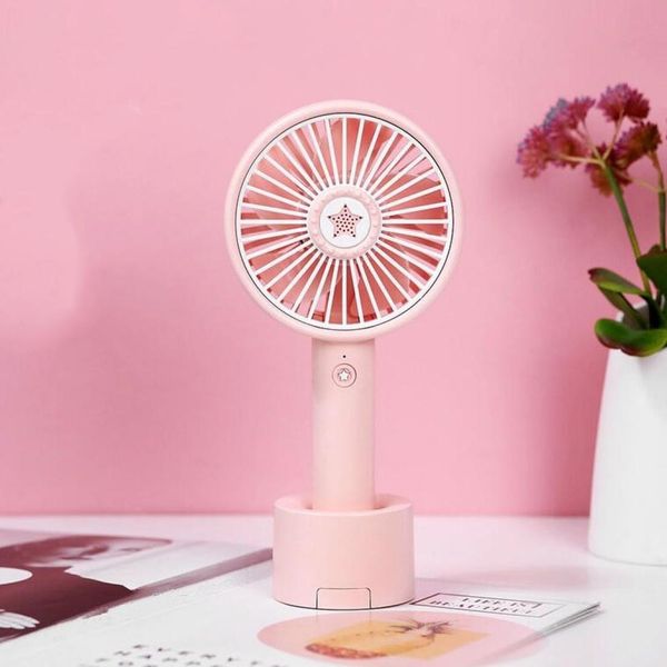 

usb portable outdoor mini fan with mobile phone holder night light small fan