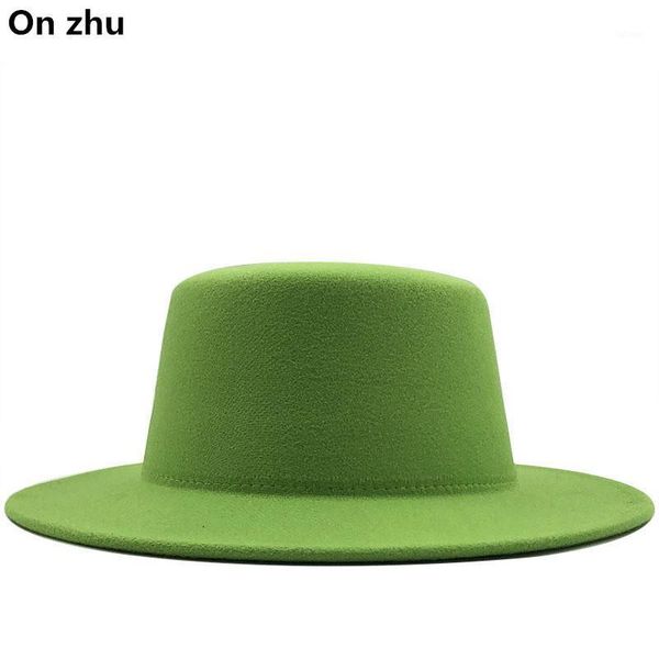 

simple women wool felt hats white wide brim fedoras for wedding party hats pork pie fedora hat floppy triby1, Blue;gray