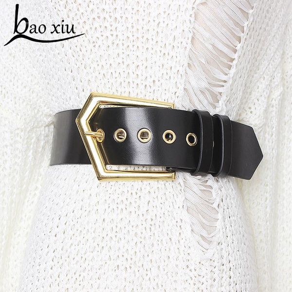 

luxury new brand vintage wide belts for women retro buckle belts female waistband genuine leather corset belt straps accessories, Black;brown