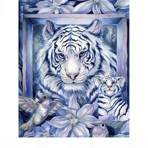 

5d diy diamond painting animal tiger full square diamond mosaic diamond embroidery cross stitch resin drill home decor