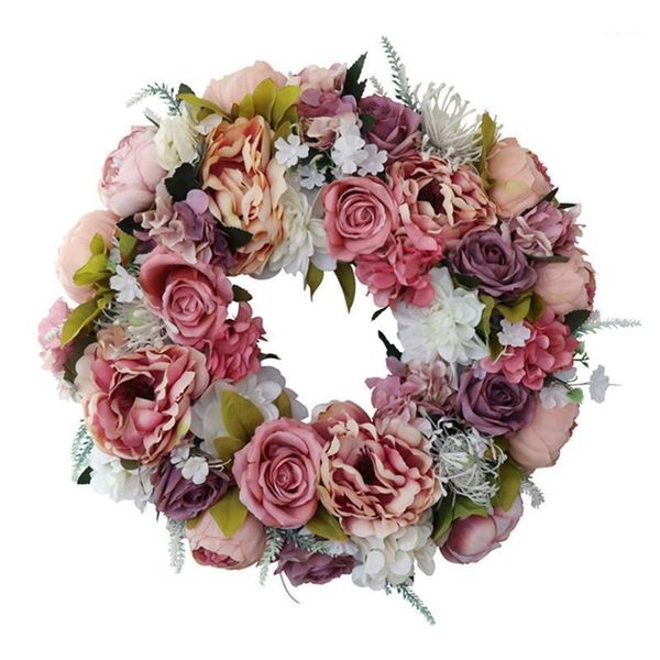 

decorative flowers & wreaths artificial peony flower wreath door spring for front door, wedding, wall, window, home decor1