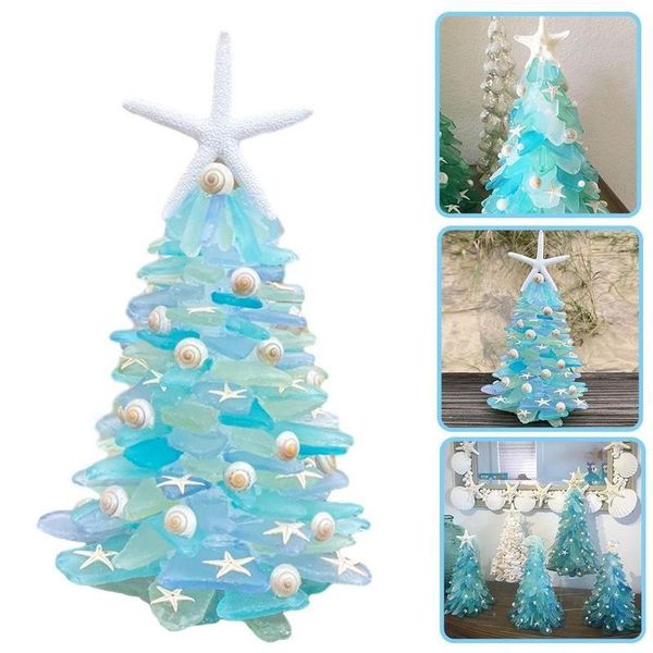 

creative unique blue christmas tree ocean beach resin christmas tree home decoration decorations for home