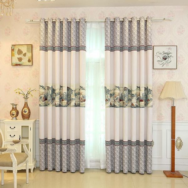 

precision chinese jacquard shading curtains for living dining room bedroom.1