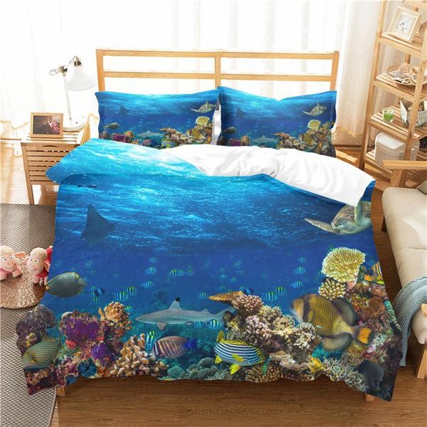 

bedding sets a set 3d printed duvet cover bed underwater world home textiles for adults bedclothes with pillowcase #hdsj101