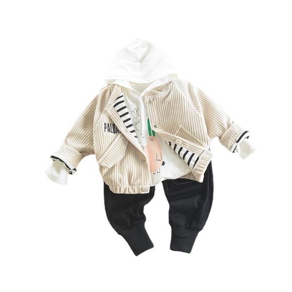 

new spring autumn boys baby girls letter costume toddler fashion clothes kids jacket hoodies pants children casual tracksuits, White